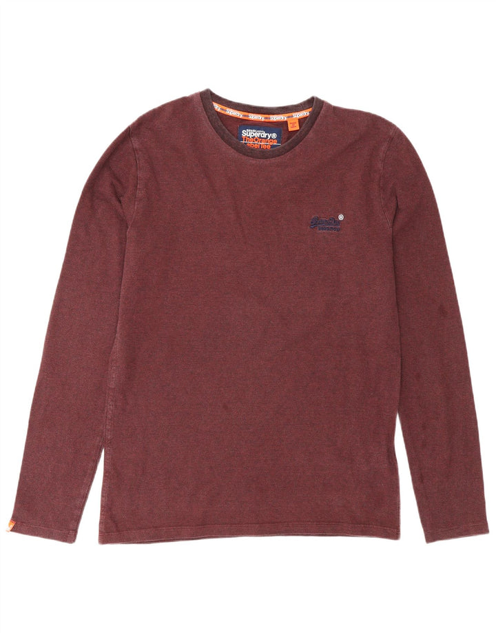 Superdry Herre Top Langærmet Lille Bourgogne Bomuld