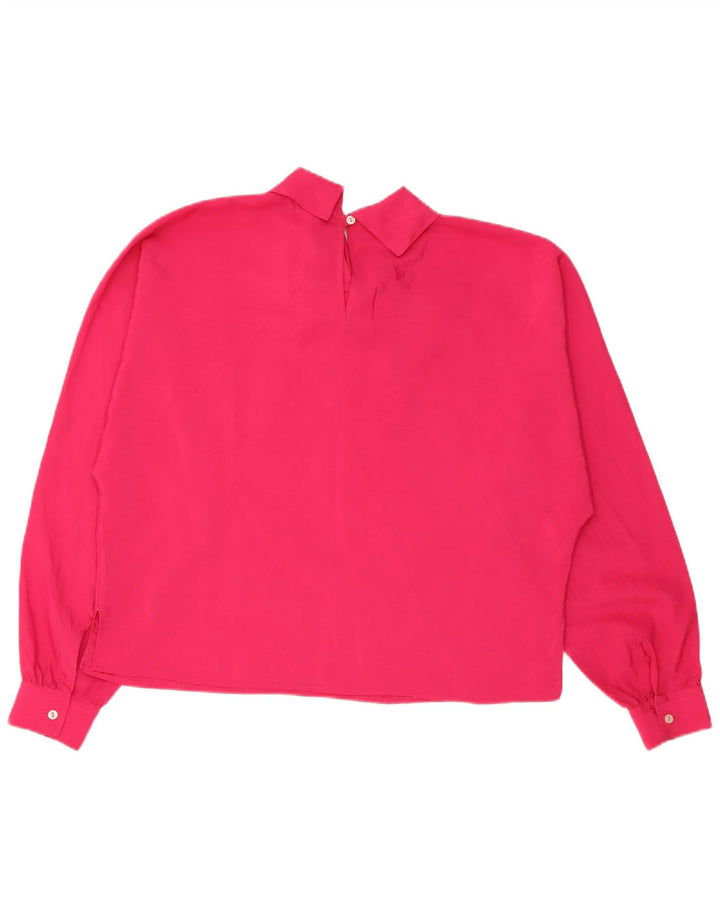 Primavera Firenze Kvinder sløjfe Oversized bluse Top UK 16 Large Pink