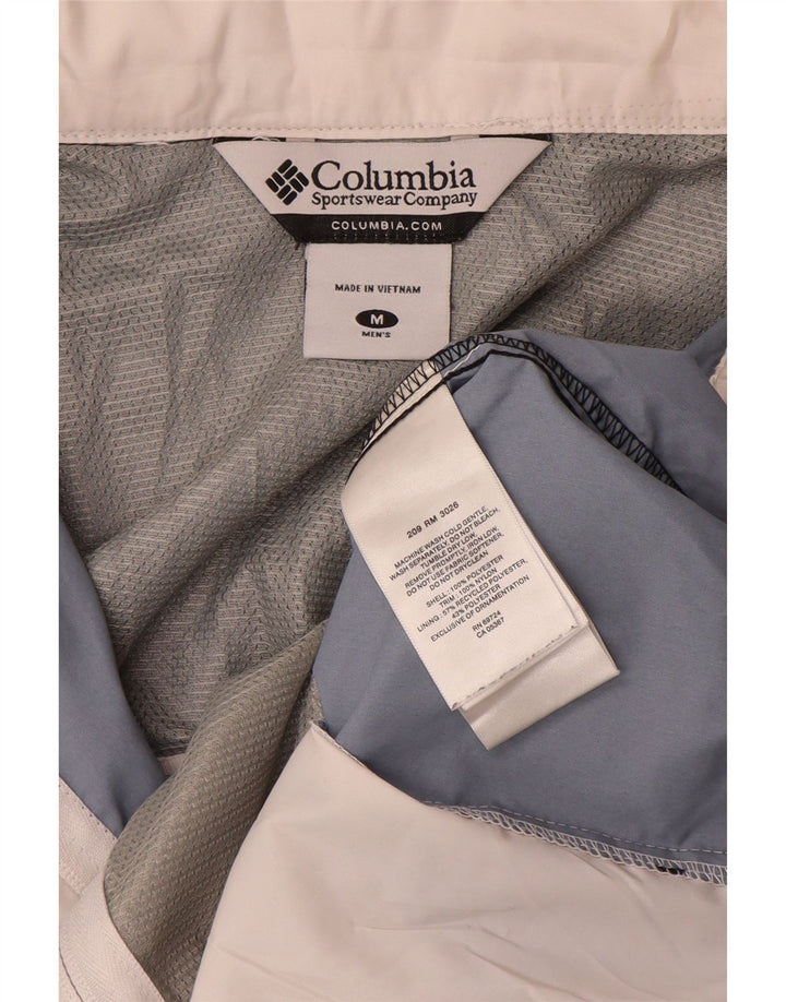 Columbia Regnjakke med hætte til mænd UK 38 Medium White Colourblock Polyester