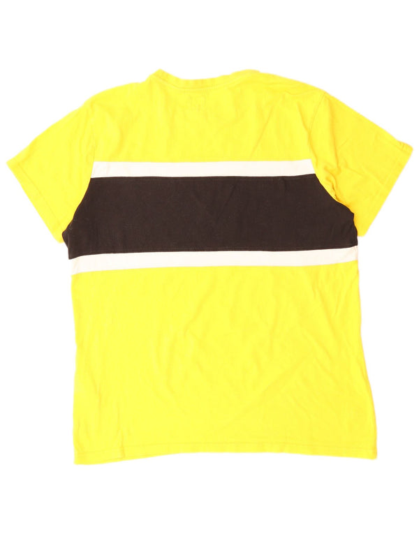 Levi's Herre grafisk T-shirt Top Stor gul Colourblock Bomuld