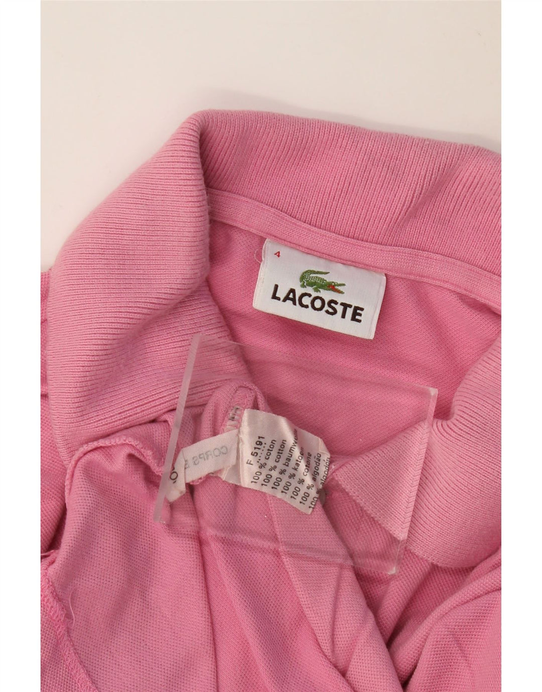 LACOSTE Poloshirt til mænd størrelse 4 Medium Pink Bomuld