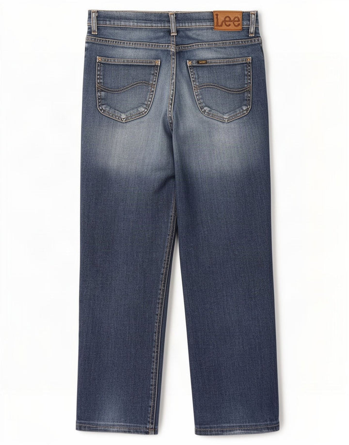 Lee Mens Brooklyn Straight Jeans W36 L28 Blå Bomuld