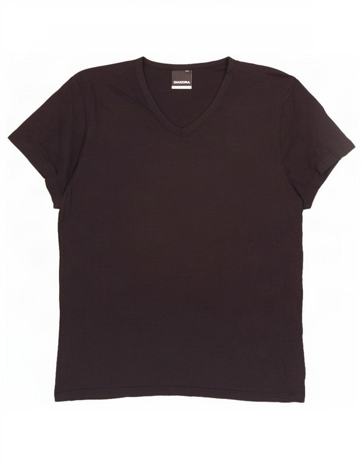 Diadora Herre T-Shirt Top Stor Sort Bomuld