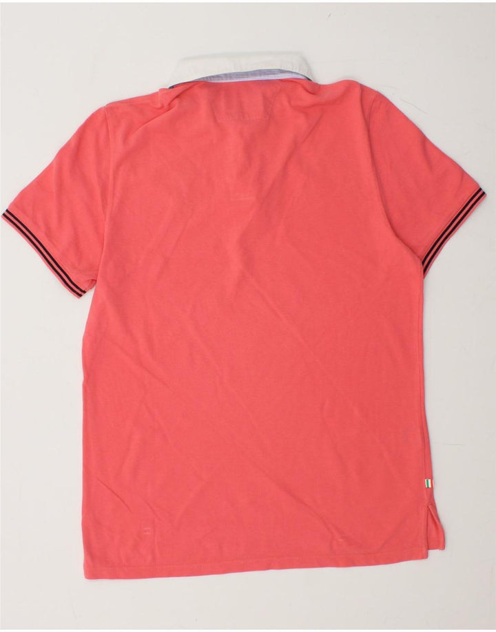 JECKERSON Grafisk poloshirt til mænd, stor pink bomuld