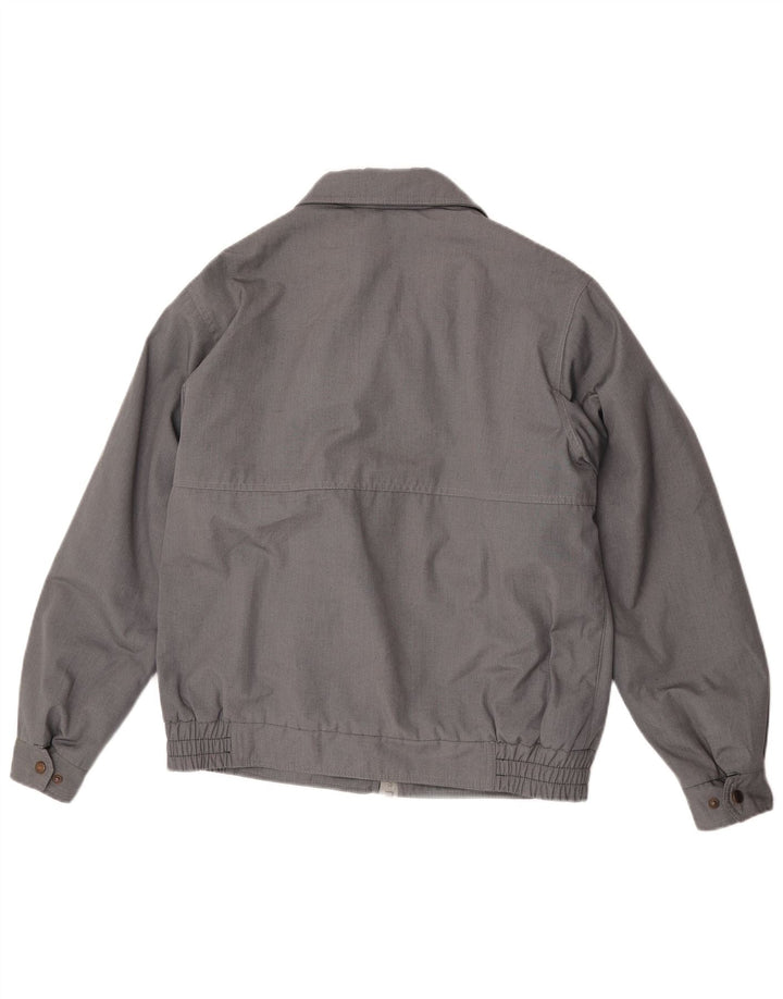 Vintage Herre Bomber Windbreaker Jacket UK 38 Medium Grey