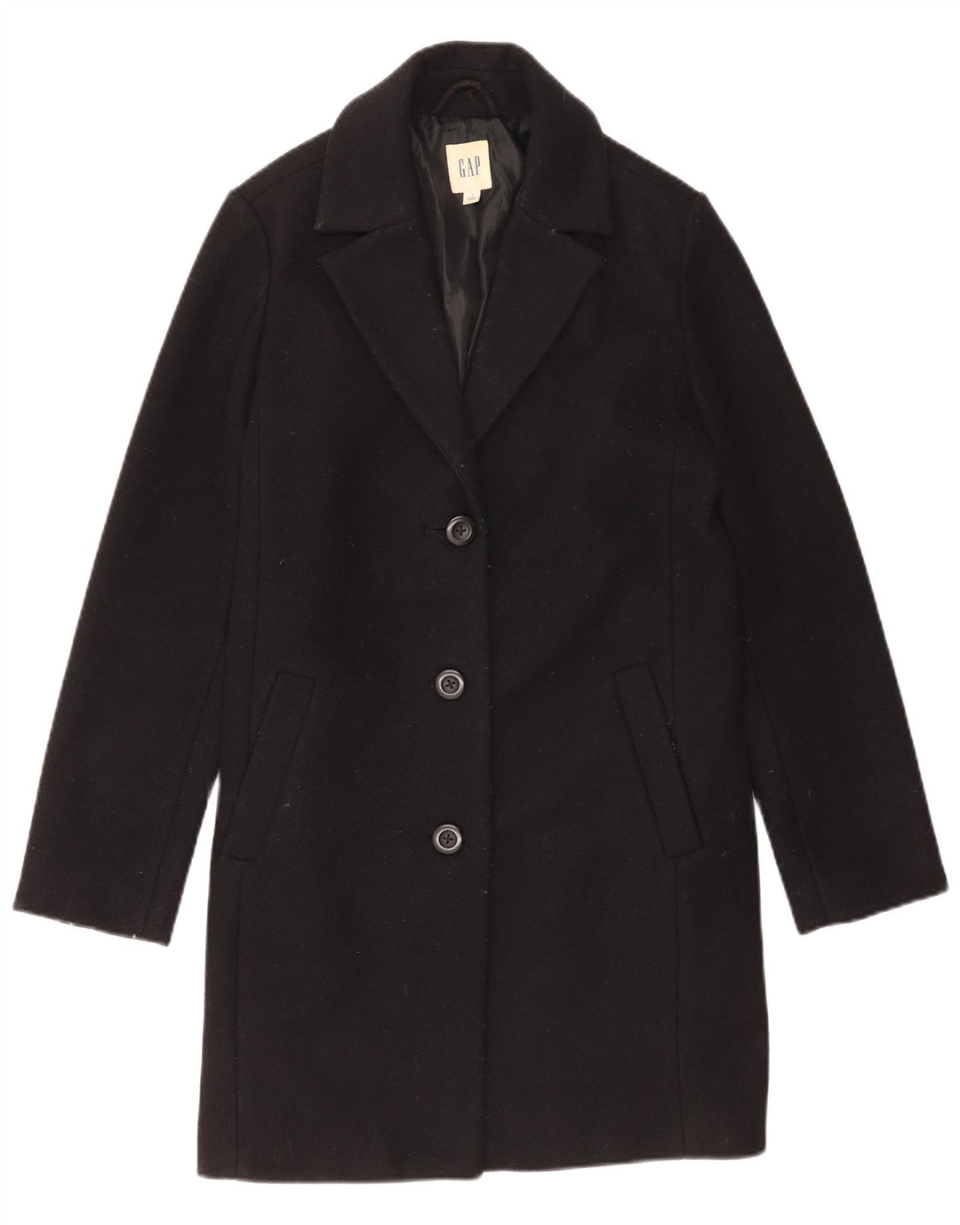 Gap Womens Oversized Overfrakke UK 10 Small Black Acryl