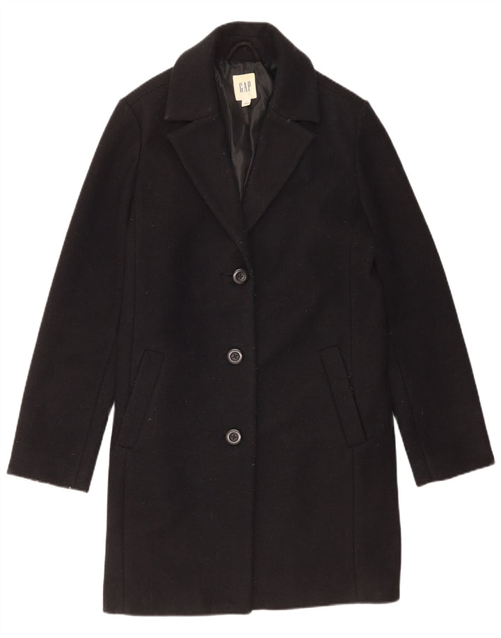 Gap Womens Oversized Overfrakke UK 10 Small Black Acryl