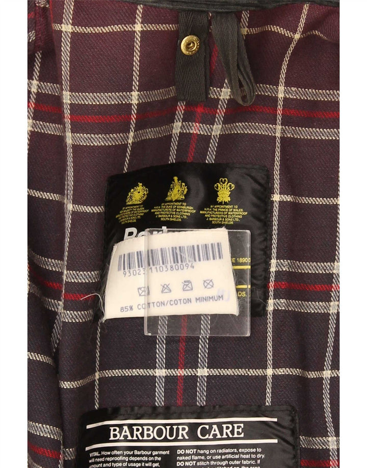 Barbour Herre vokset bomuldsjakke EU 38 Medium Sort