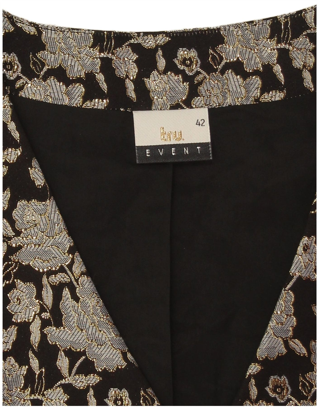 Tru Womens Crop Top EU 48 Large Black Floral Polyamid