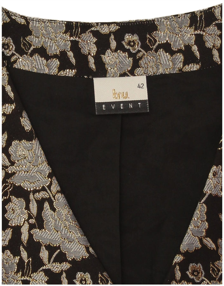Tru Womens Crop Top EU 48 Large Black Floral Polyamid