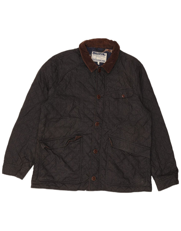 JOULES Herre Quiltet Jakke UK 44 2XL Navy Blue Polyester