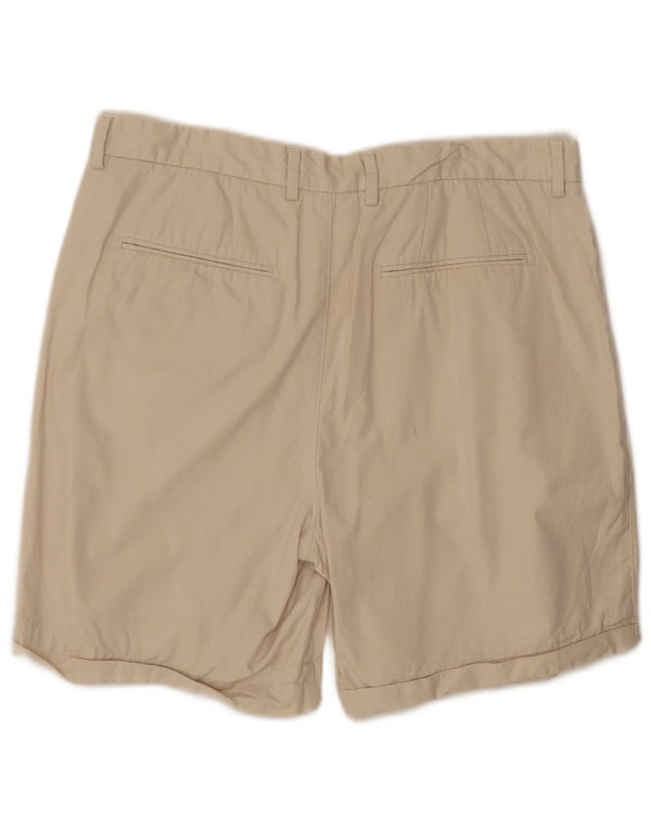Zara Herre Chino Shorts EU 44 Large W34 Beige Bomuld
