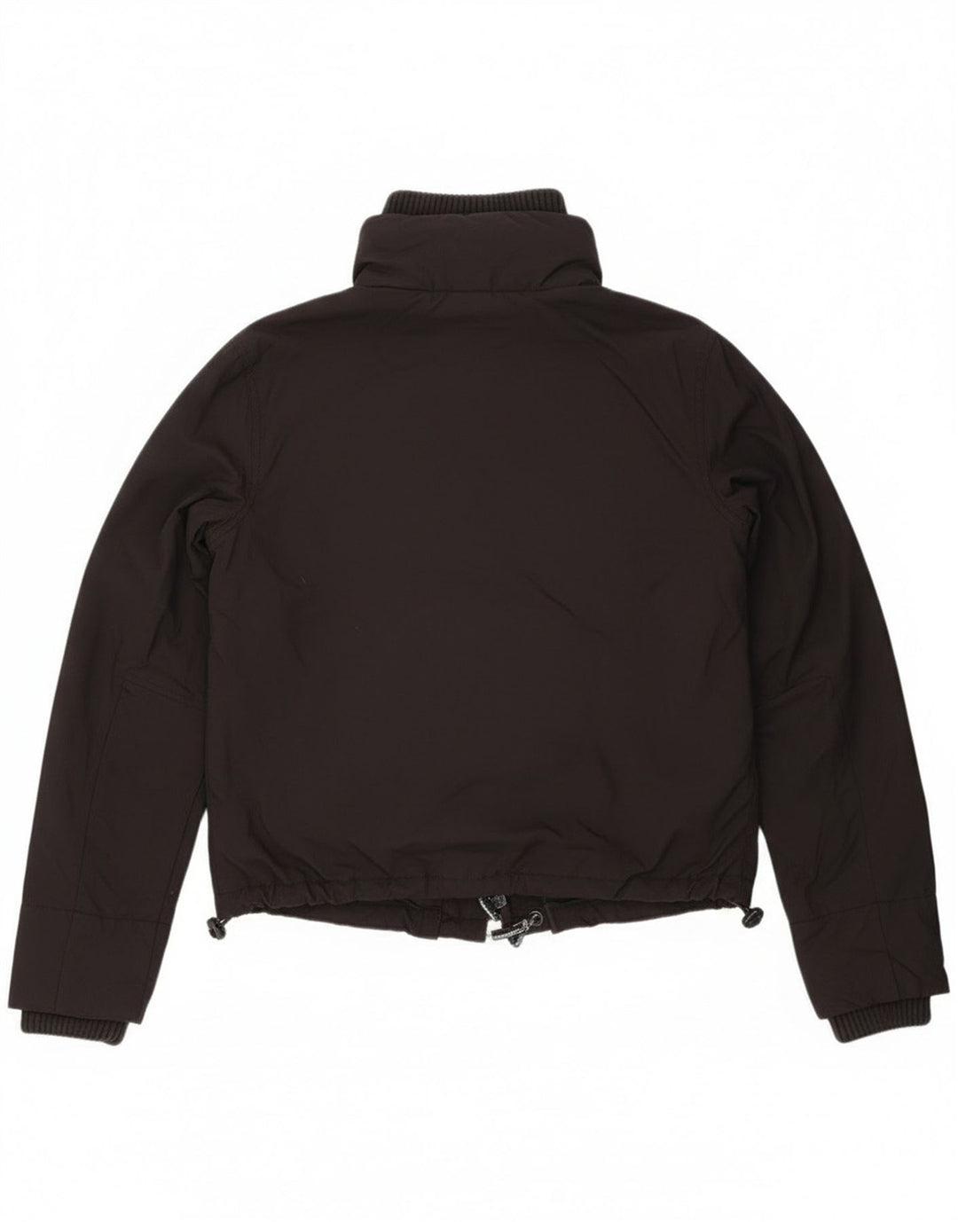 Superdry Grafisk regnjakke til kvinder UK 14 Medium Black Nylon