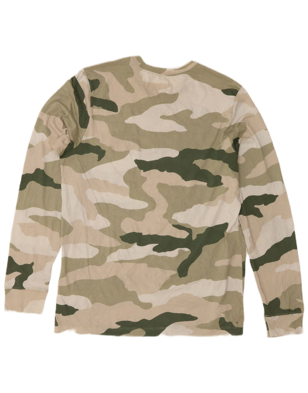 Nike Herre grafisk top Langærmet Stor Khaki Camouflage Bomuld