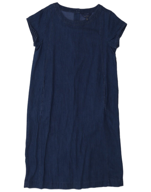 Seasalt Cornwall Womens Shift Dress UK 14 Large Navy Blue Cotton
