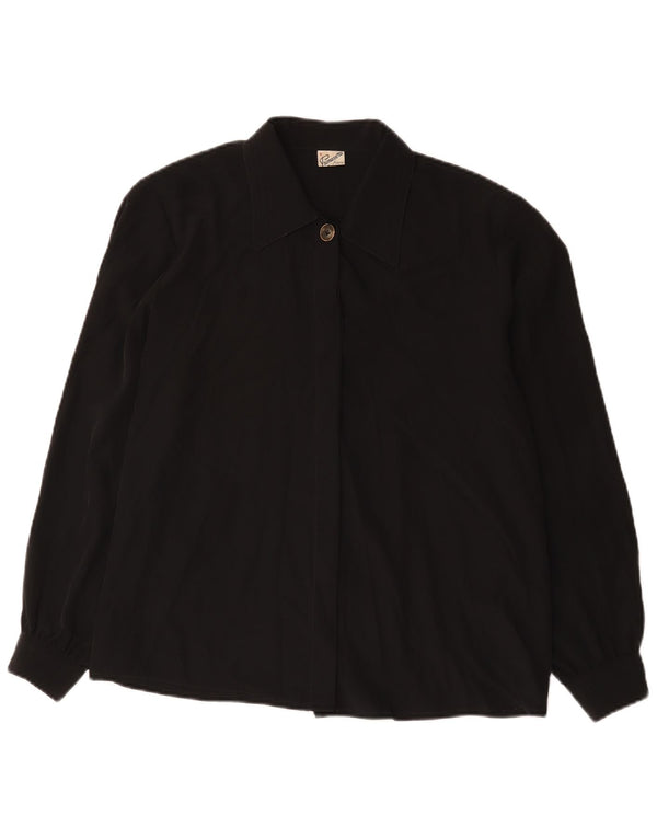 Primavera Firenze skjortebluse til kvinder UK 18 XL Sort Polyester
