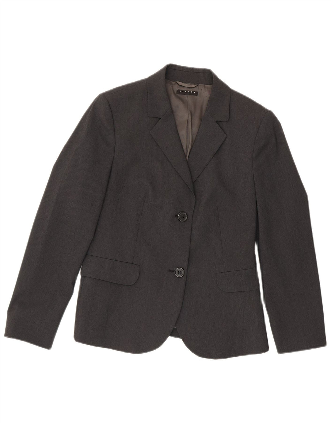 Sisley Dame 2 Button Blazer Jacket IT 42 Medium Grey Polyester