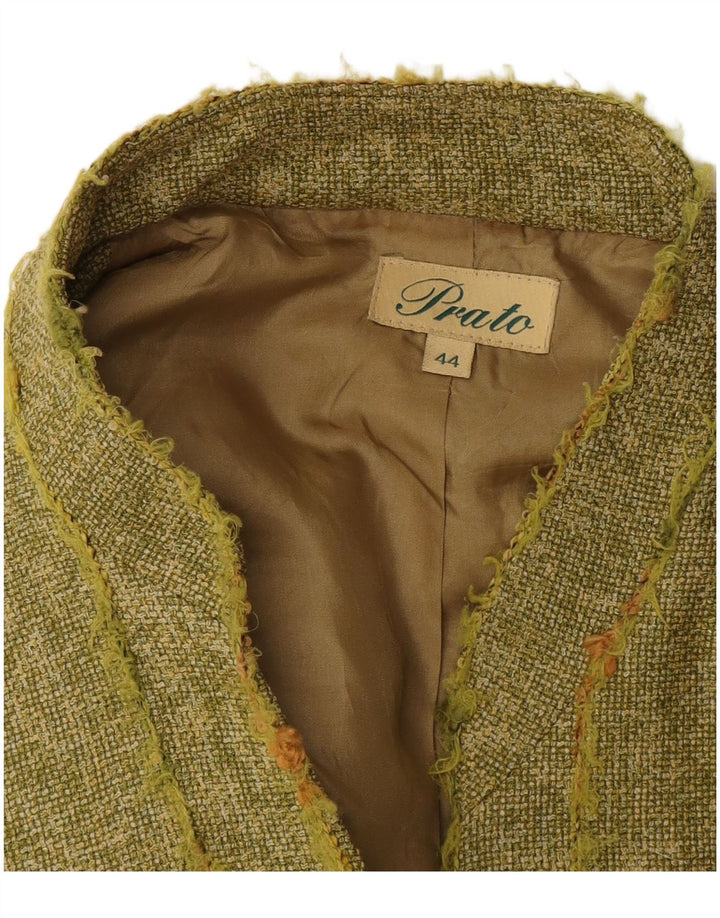 Prato Dame 3-knaps blazerjakke IT 44 Medium Khaki Flecked
