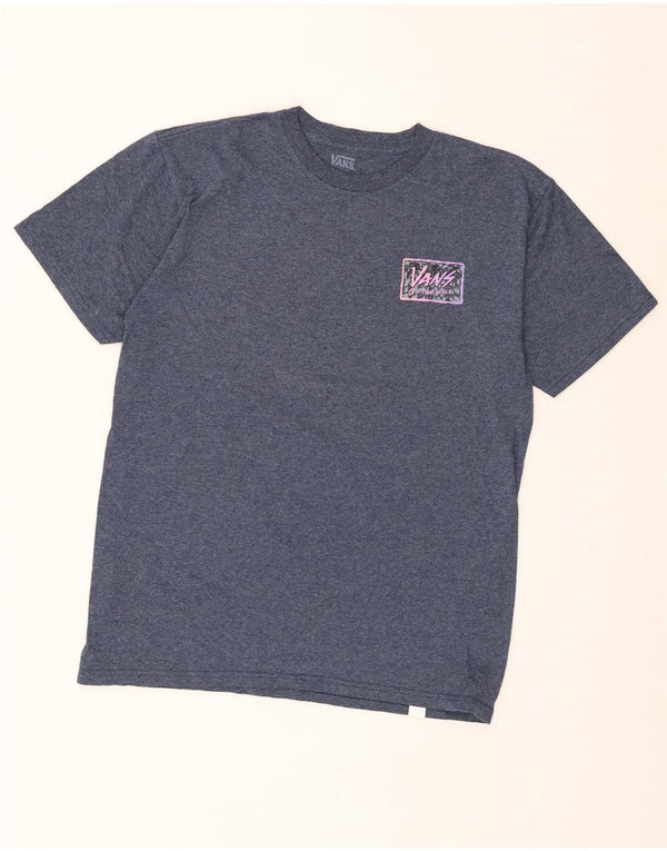 Vans Herre grafisk T-shirt Top Medium Blue Flecked