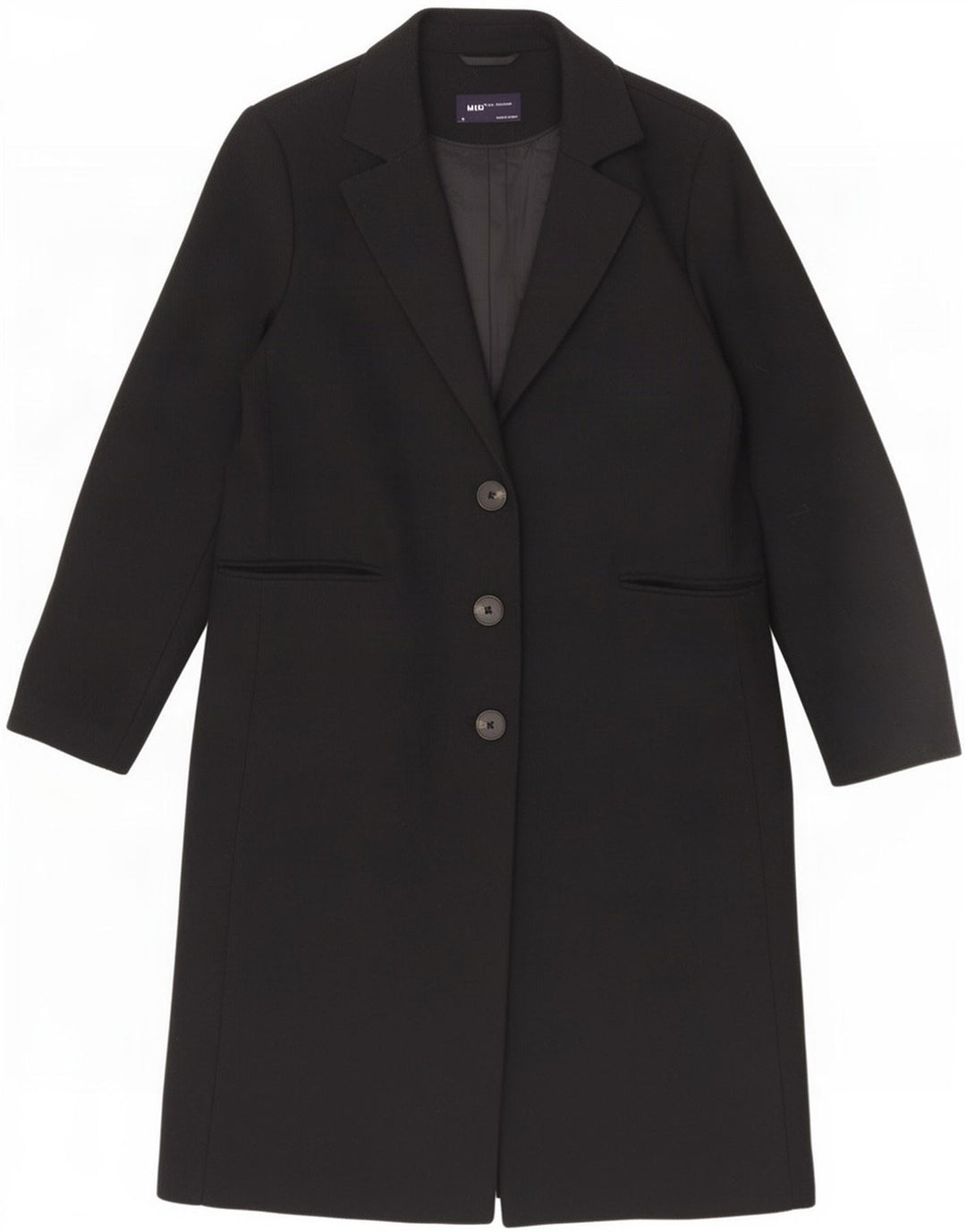 Marks & Spencer Dameoverfrakke UK 14 Stor sort polyester