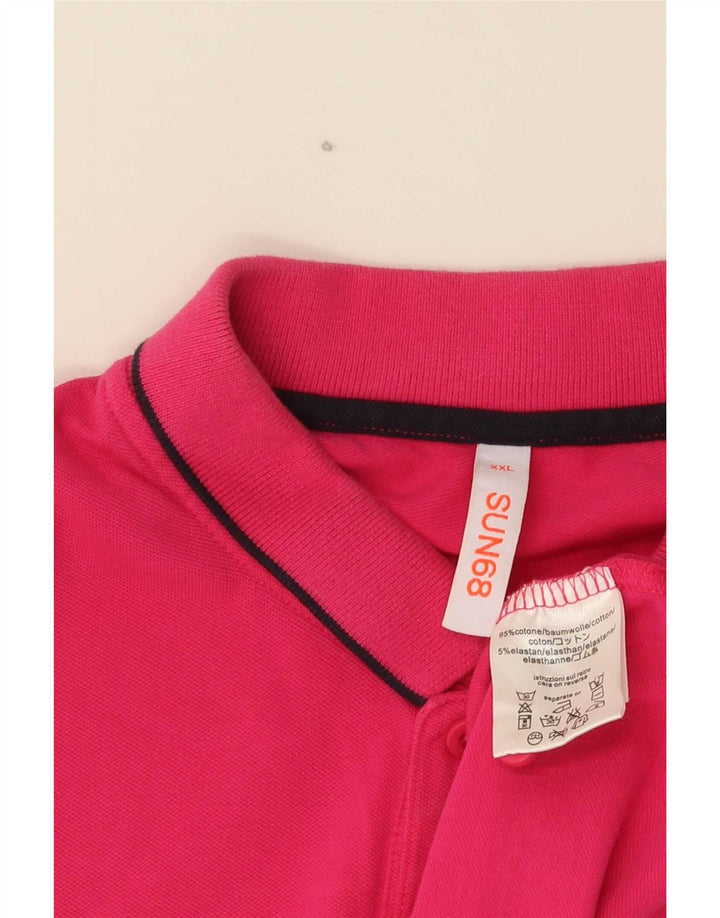 Sun68 Herre poloshirt 2XL Pink Bomuld