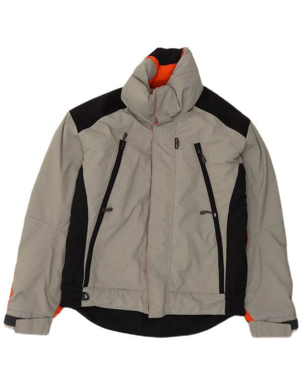 Belfe Herre Windbreaker Jacket UK 38 Medium Grey Colourblock Polyamid