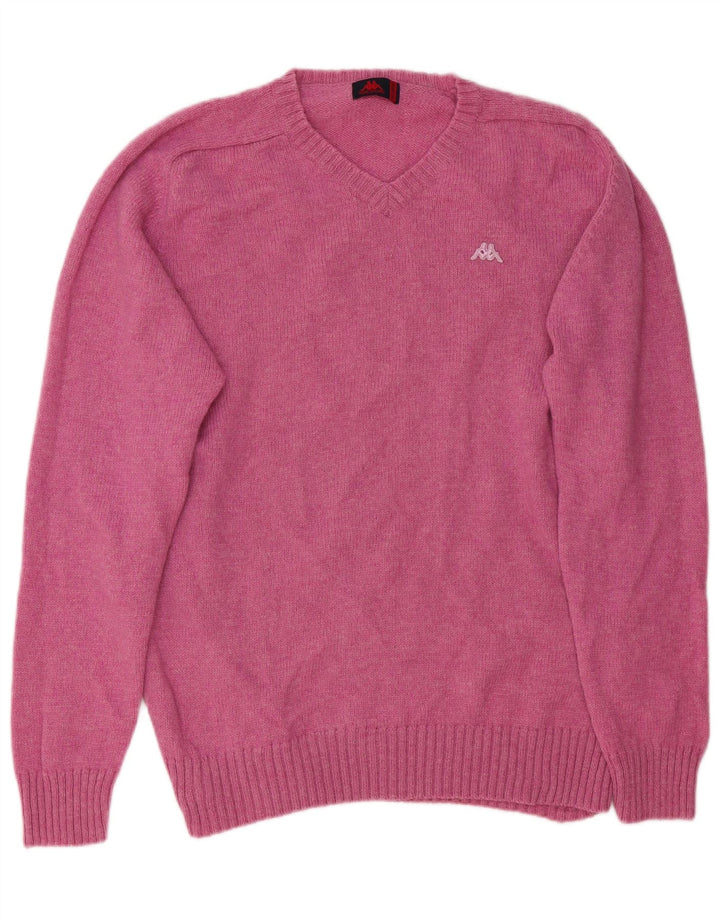 KAPPA Herre V-hals sweater 2XL Pink Uld
