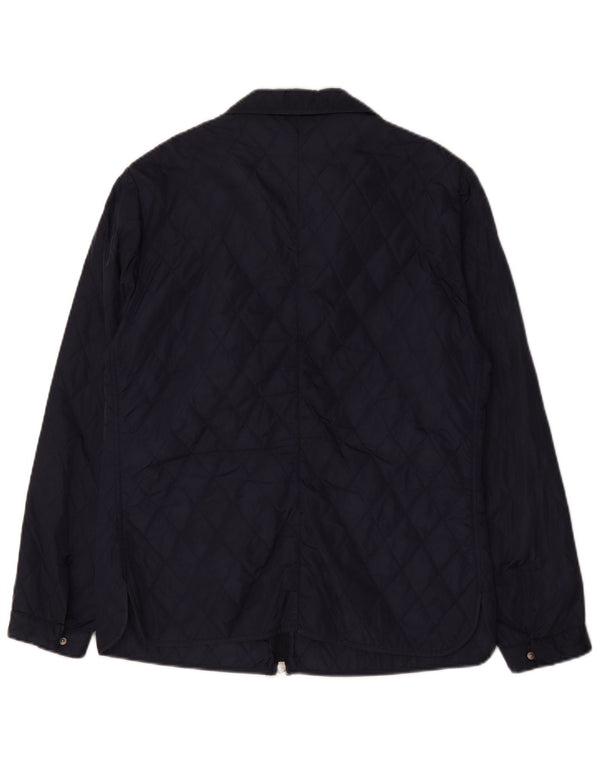 Luigi Borrelli Herre Napoli Quiltet Jakke UK 38 Medium Navy Blue