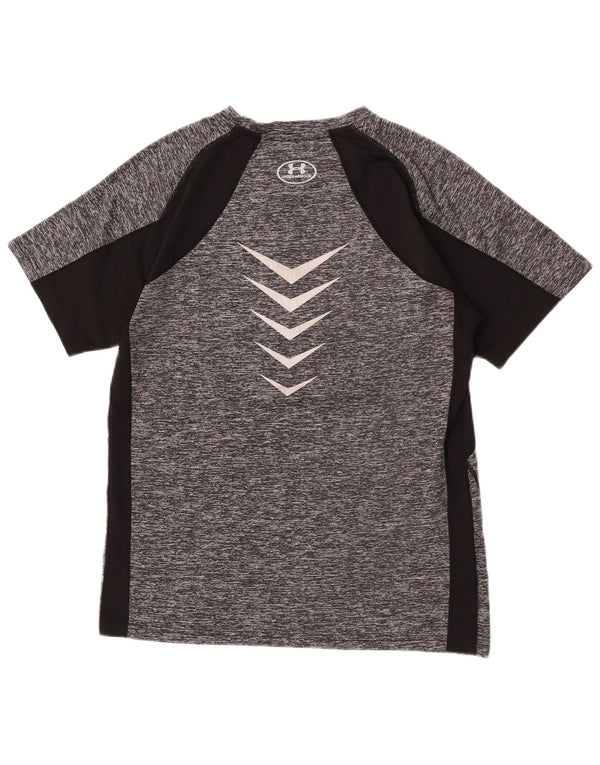 Under Armour Herre Heat Gear Grafisk T-shirt Top Medium Grey Colourblock