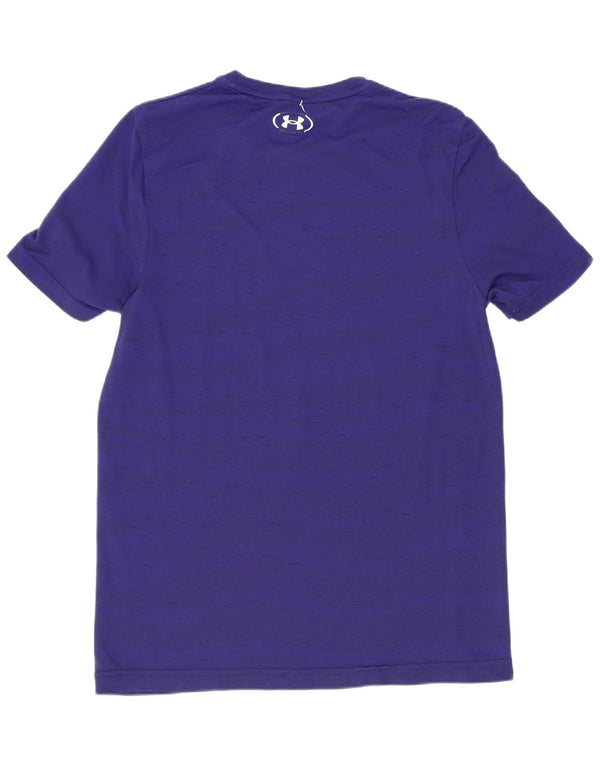 Under Armour Herre T-Shirt Top Medium Marineblå Stribet