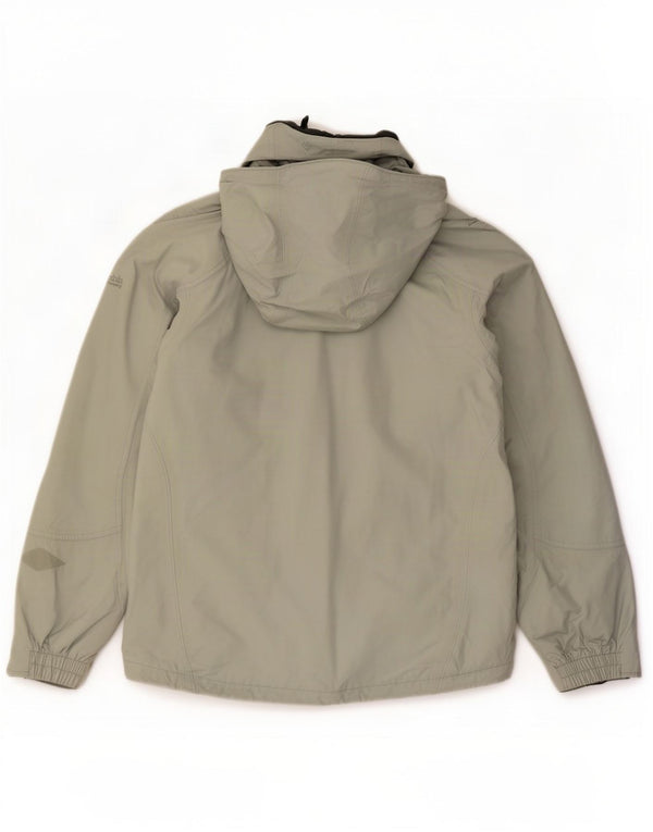 Columbia Womens Interchange Hætte regnjakke UK 14 Medium Green Nylon