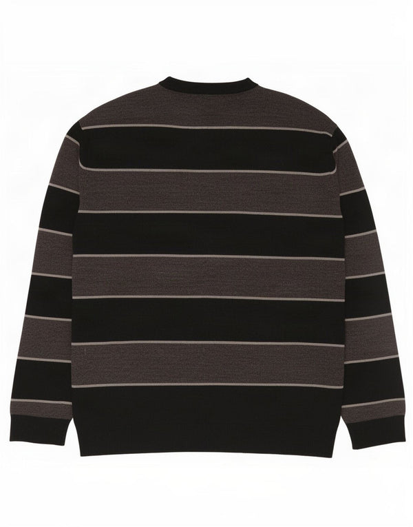 Pierre Cardin Herre rund hals sweater 4XL grå stribet akryl