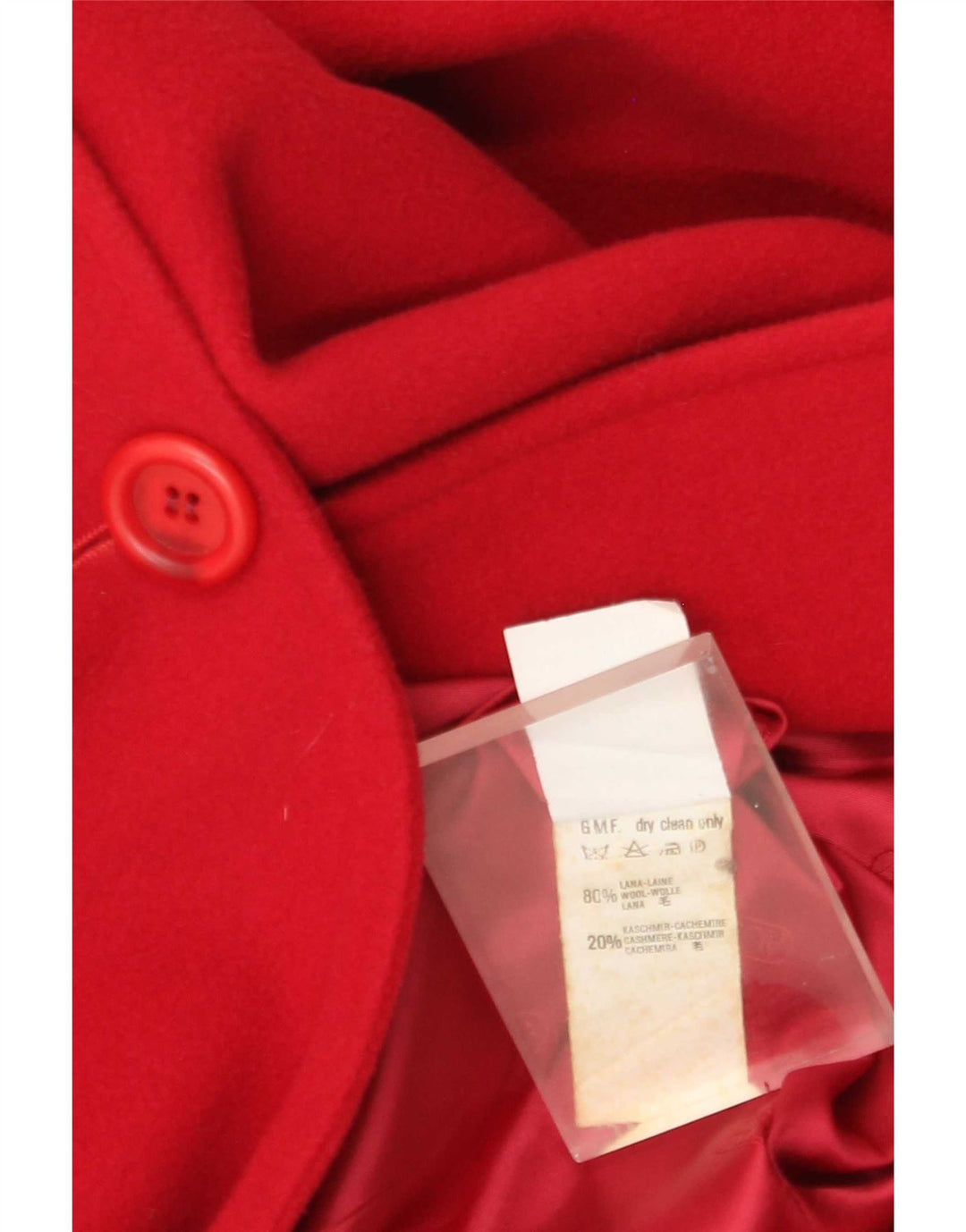 Marzotto Dame Dobbeltradet Frakke UK 12 Medium Rød Uld