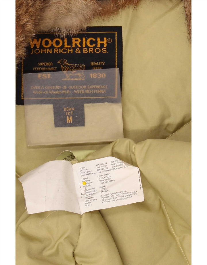Woolrich Dame Polstret Jakke UK 14 Medium Beige Nylon