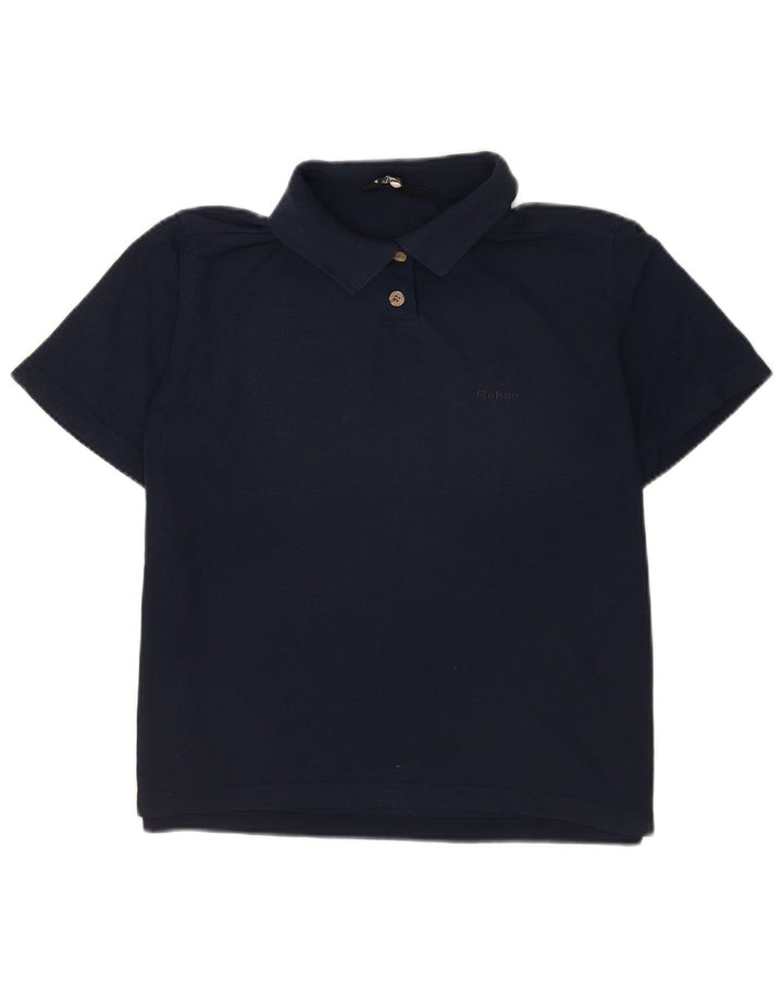 Rohan Dame Polo Shirt UK 12 Medium Navy Blue