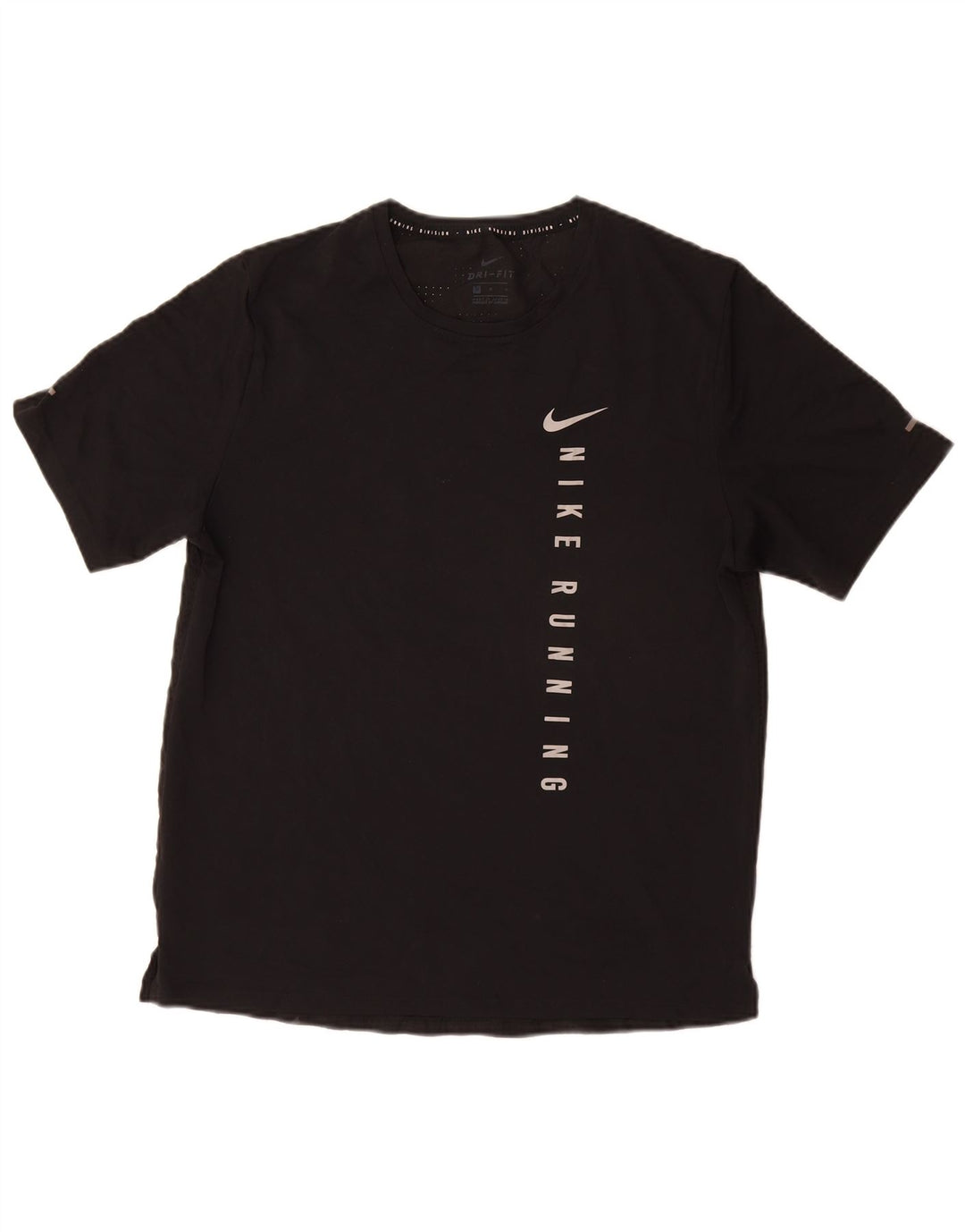 NIKE Herre Dri Fit grafisk T-shirt Top Medium Sort Polyester