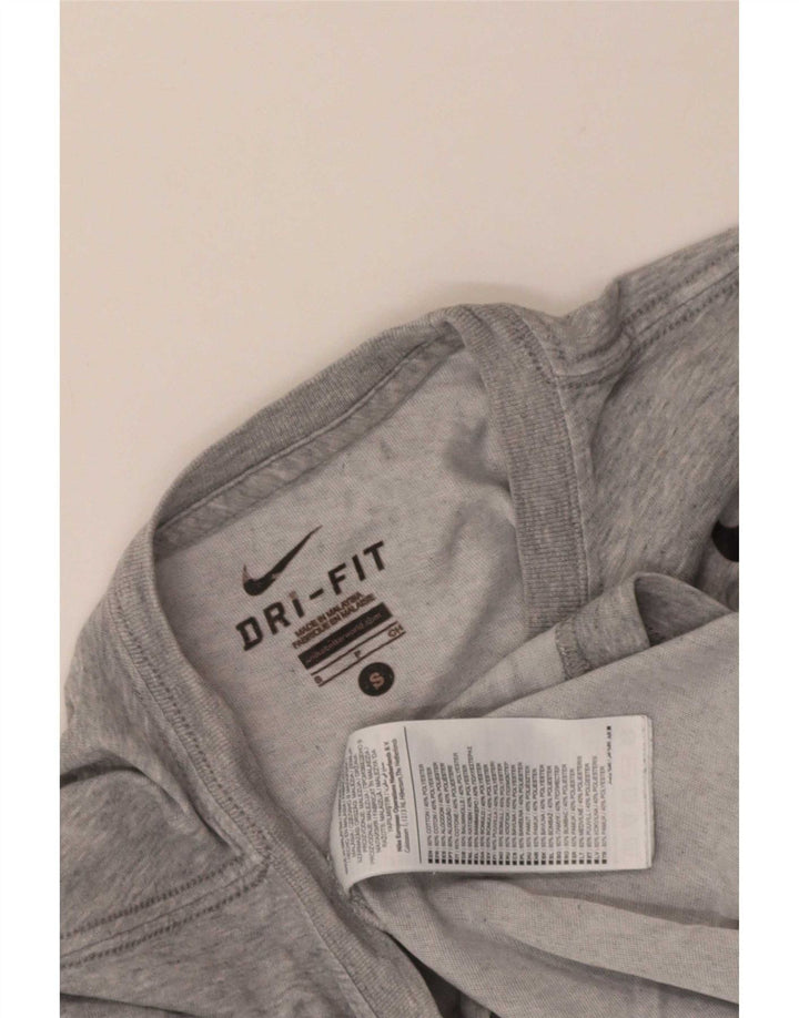 Nike herre Dri Fit T-shirt top lille grå bomuld