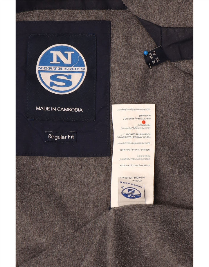 North Sails Herre Regular Fit Bomber Jacket UK 42 XL Navy Blue Colourblock