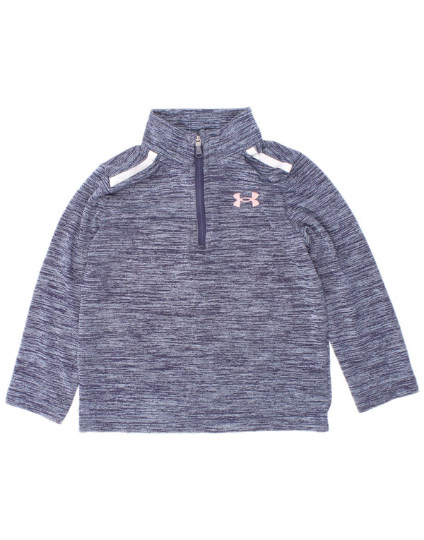 Under Armour babypiger 1/4 lynlås top langærmet 18-24 måneder blå flækket