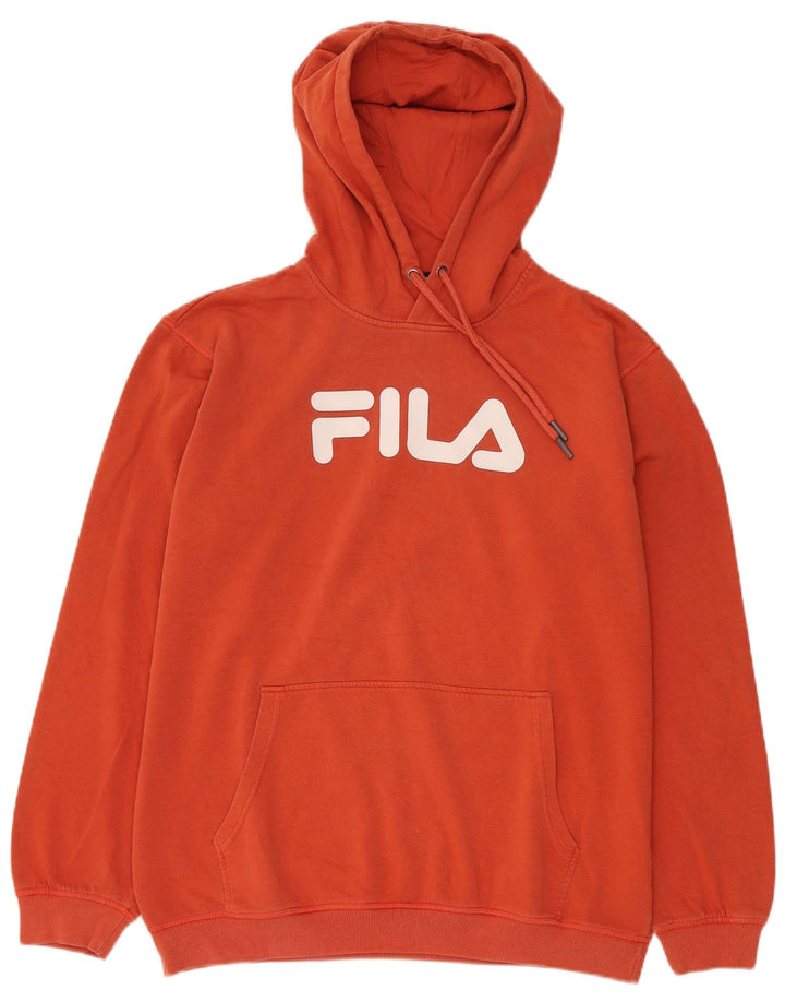 FILA Grafisk hættetrøje til mænd XL Orange Bomuld