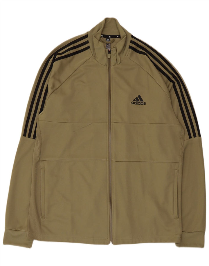 ADIDAS Aeroready træningsdragt topjakke til mænd XL Khaki Polyester