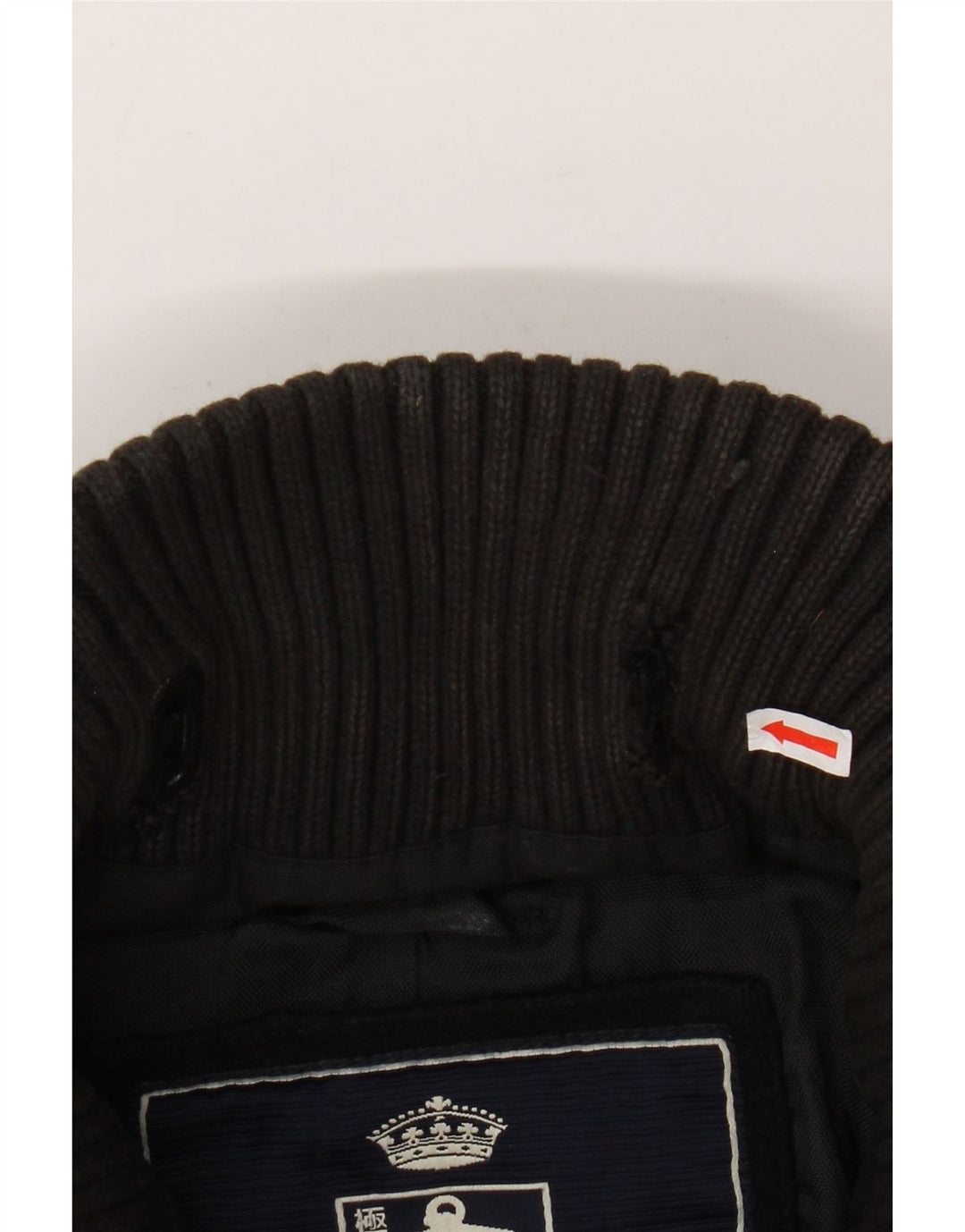 SUPERDRY Herre Graphic Pea Coat UK 44 2XL Sort Uld