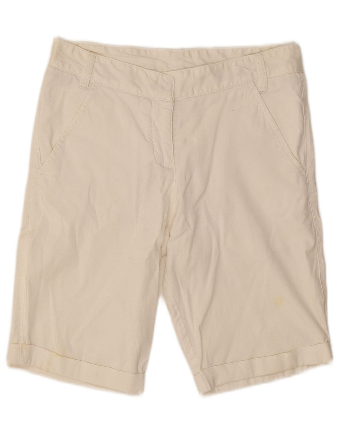Kappa Chino Shorts til kvinder IT 42 Medium W30 Off White Bomuld