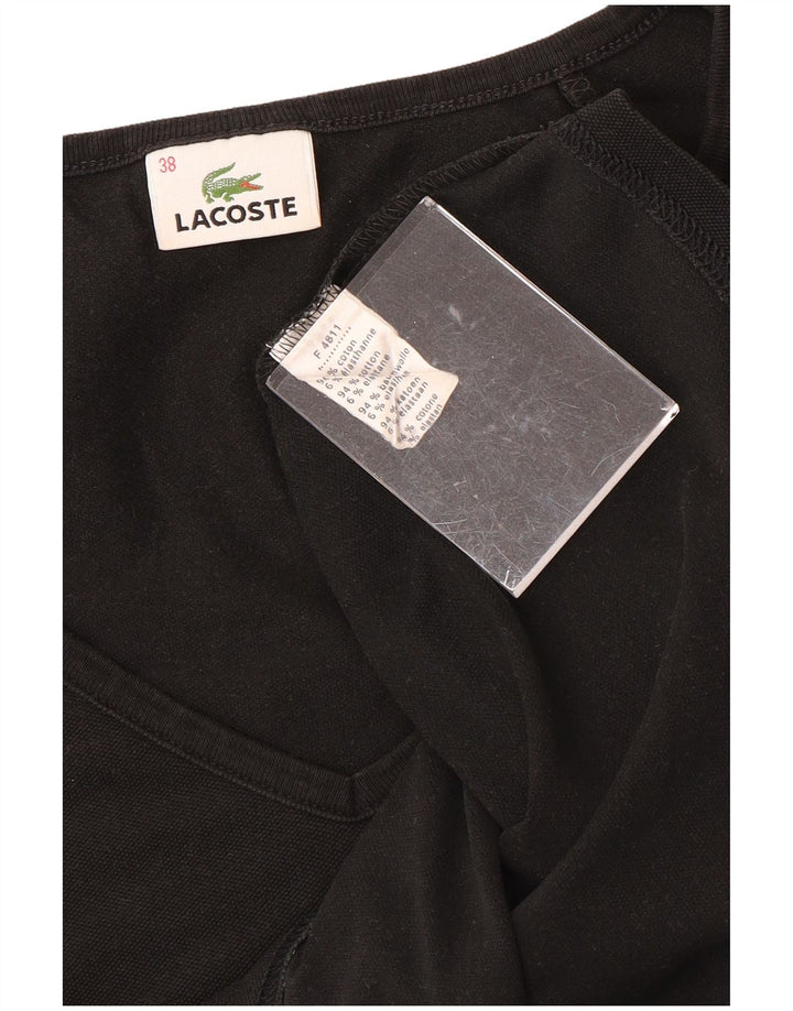 LACOSTE T-shirt top til kvinder str. 38 Medium Sort bomuld