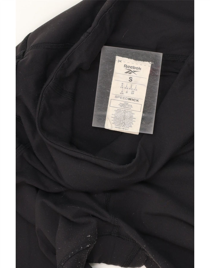 REEBOK Womens Leggings UK 8/10 Small Black Nylon Vintage Reebok and Second-Hand Reebok from Messina Hembry 