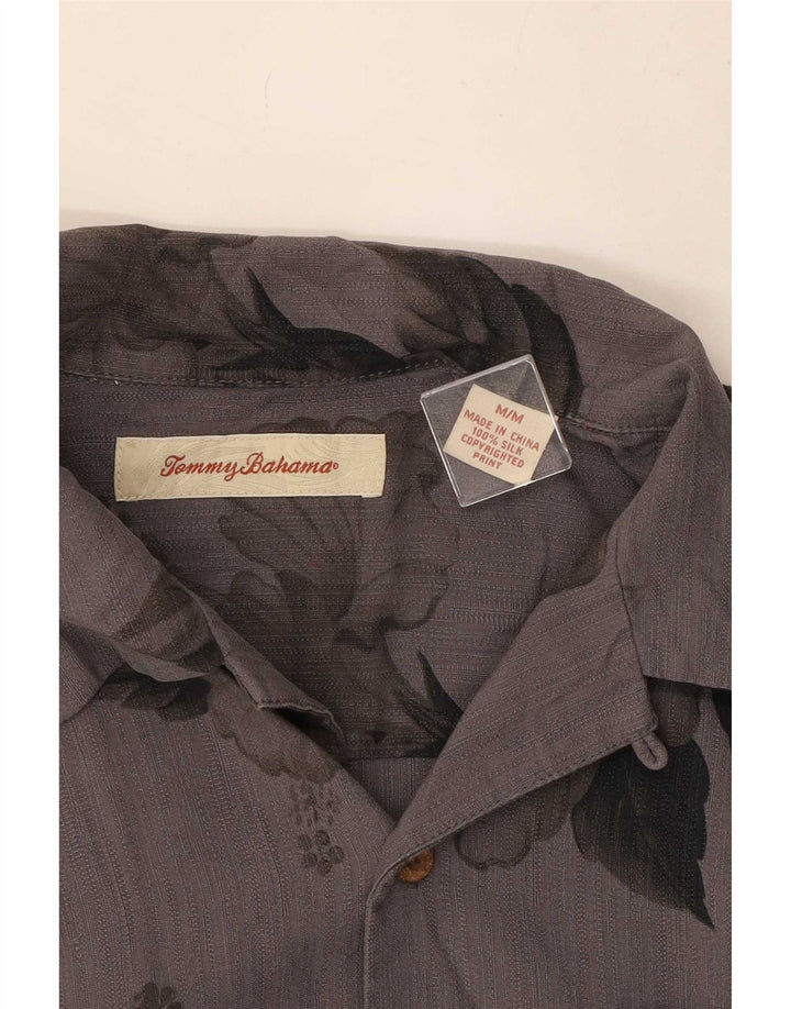 Tommy Bahama Kortærmet Herreskjorte Medium Grey Floral Silke