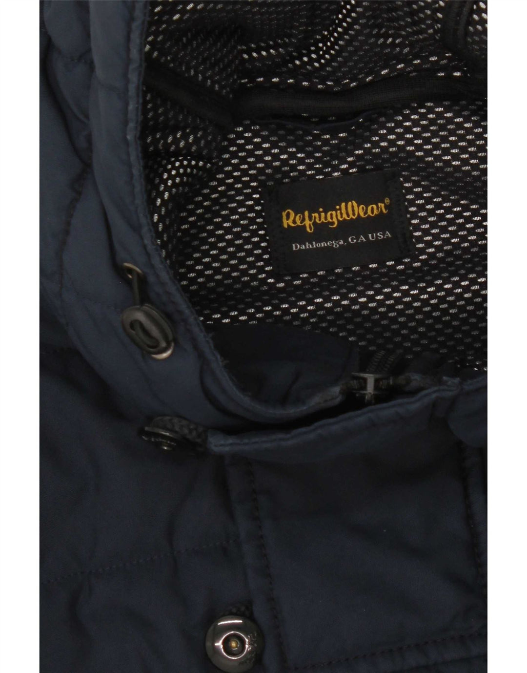 Refrigiwear Herre hættepolstret jakke UK 36 Small Navy Blue Nylon