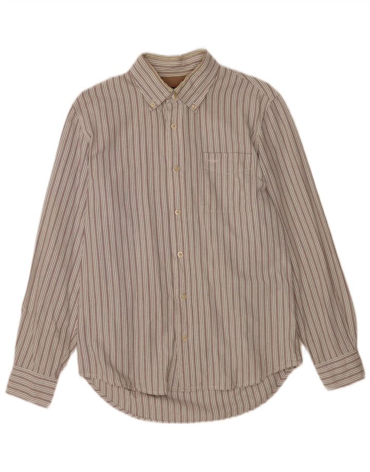Dockers herreskjorte str. 34/36 Lille hvid stribet bomuld