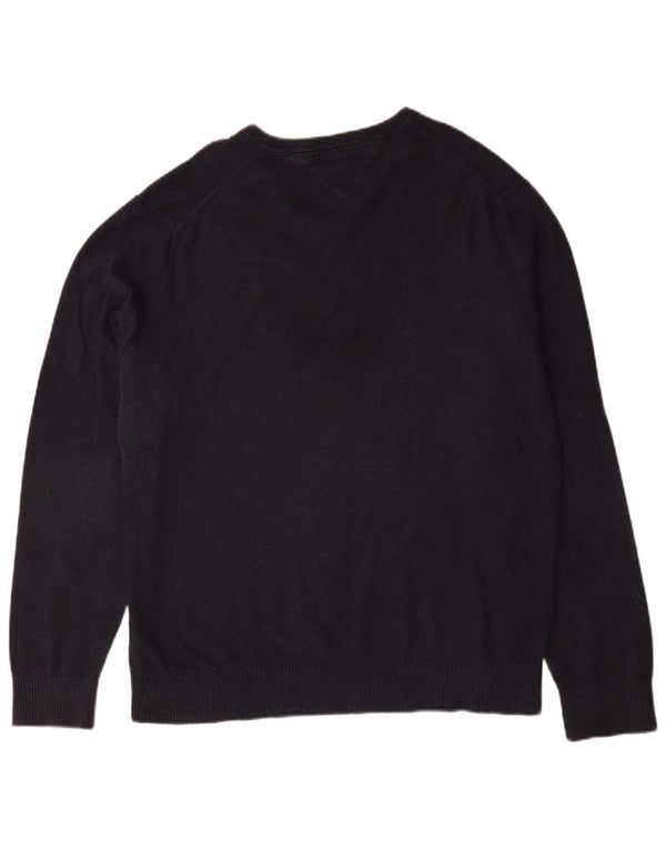 Tommy Hilfiger Herre V-hals sweater XL Marineblå Bomuld