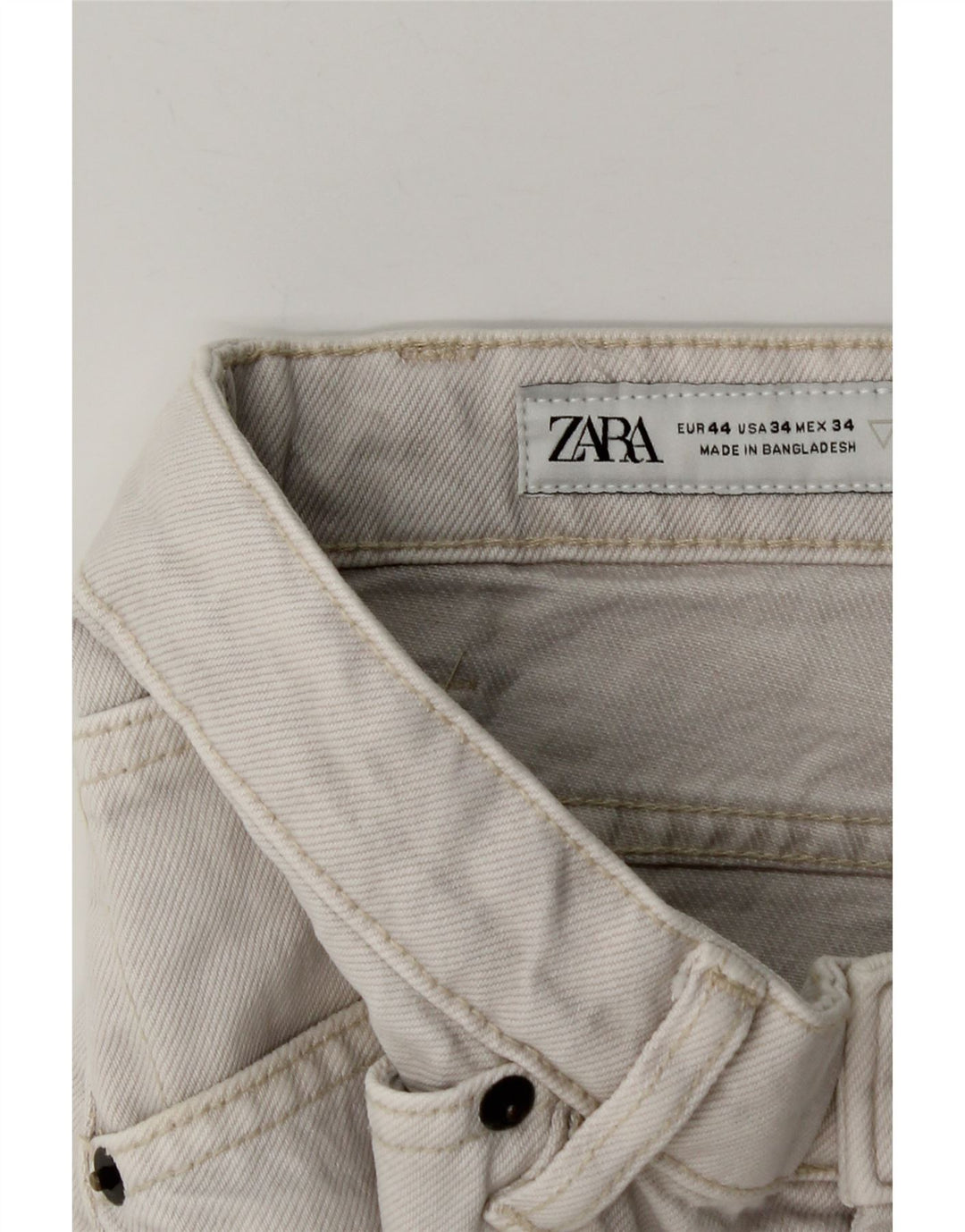 Zara Herre Cargo Shorts EU 44 Large W34 White Bomuld